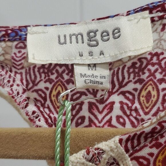 Umgee Woman's Crochet Boho, Bohemian pheasant,  Long Lace Bell Sleeve Dress, NWT - Picture 8 of 10